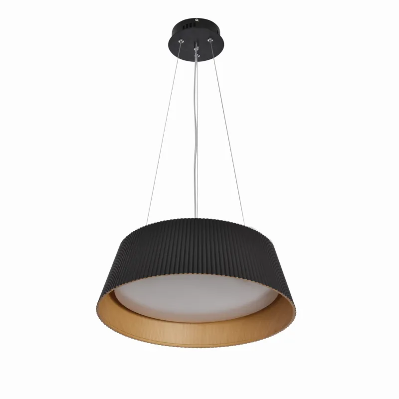 Bezpieczna płatność Lampa wisząca Umbria czarny + drewniany, klosz biały 0x 31-24183 - Candellux Lighting