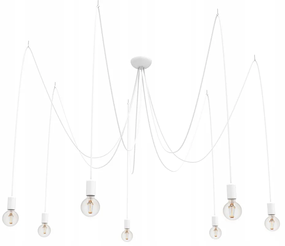 Bestseller Lampa wisząca SPIDER VII 7xE27 biała 9743 Nowodvorski