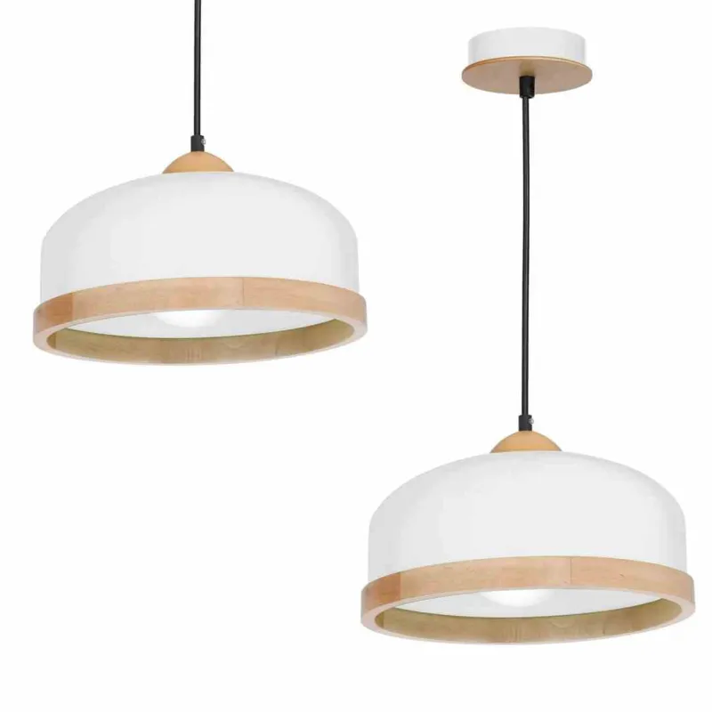 Łatwy zwrot Lampa Wisząca Studio White 1Xe27 Milagro