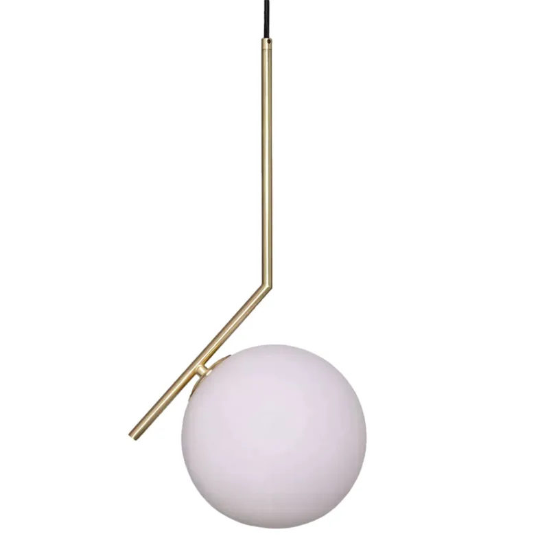 Oferta limitowana Lampa Wisząca Złota Kula Mleczna Abruzzo Toscana E14
