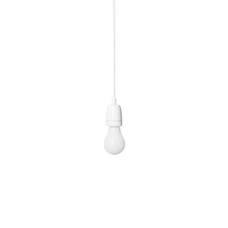 Popularny Loft Ceramic biała ceramiczna lampa wisząca z białym przewodem - Kolorowe Kable