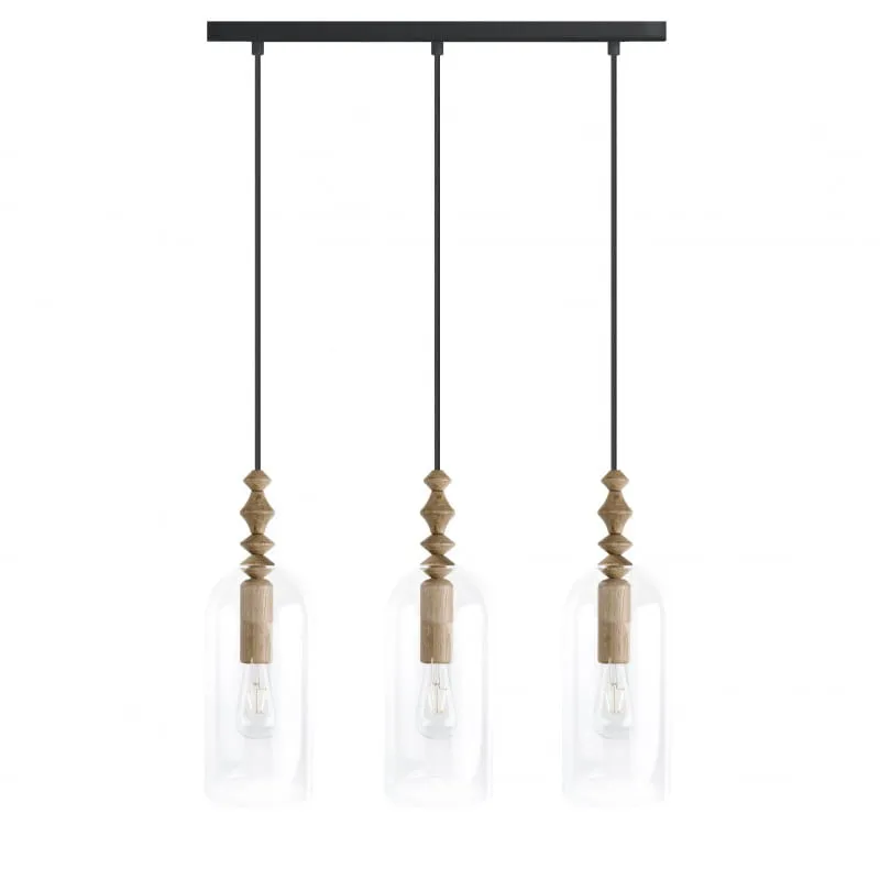 Super okazja Loft Hulub 3L lampa wisząca z czarną listwą sufitową KOLOROWE KABLE