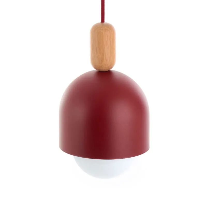 Okazja Loft Ovoi burgundowa lampa wisząca - Kolorowe Kable