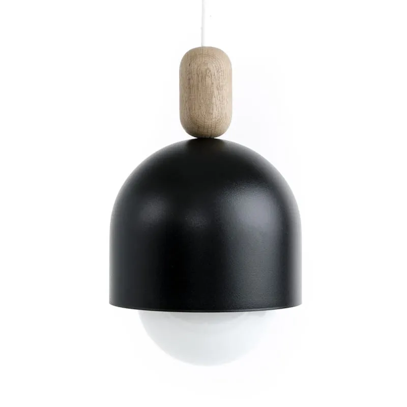 Dodaj do koszyka Loft Ovoi czarna lampa wisząca z białym przewodem - Kolorowe Kable