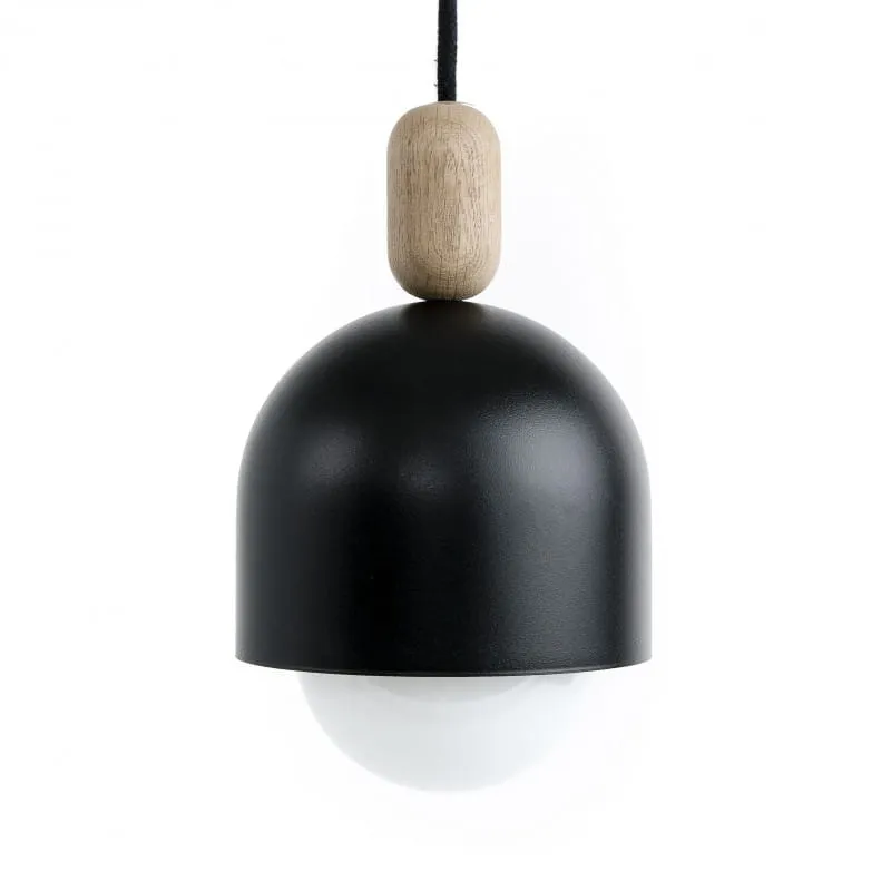 Bestseller Loft Ovoi czarna lampa wisząca z czarnym przewodem - Kolorowe Kable