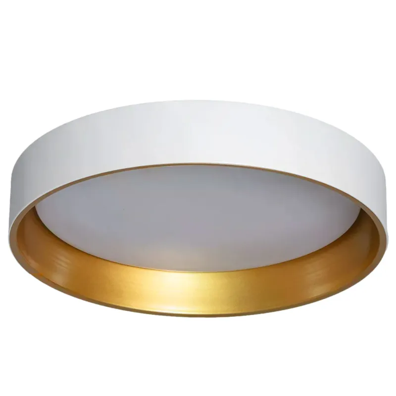 Plafon LED 21W Okrągły Biało Złoty 45cm 3 Barwy Świecenia CCT Abruzzo Roma Rabat