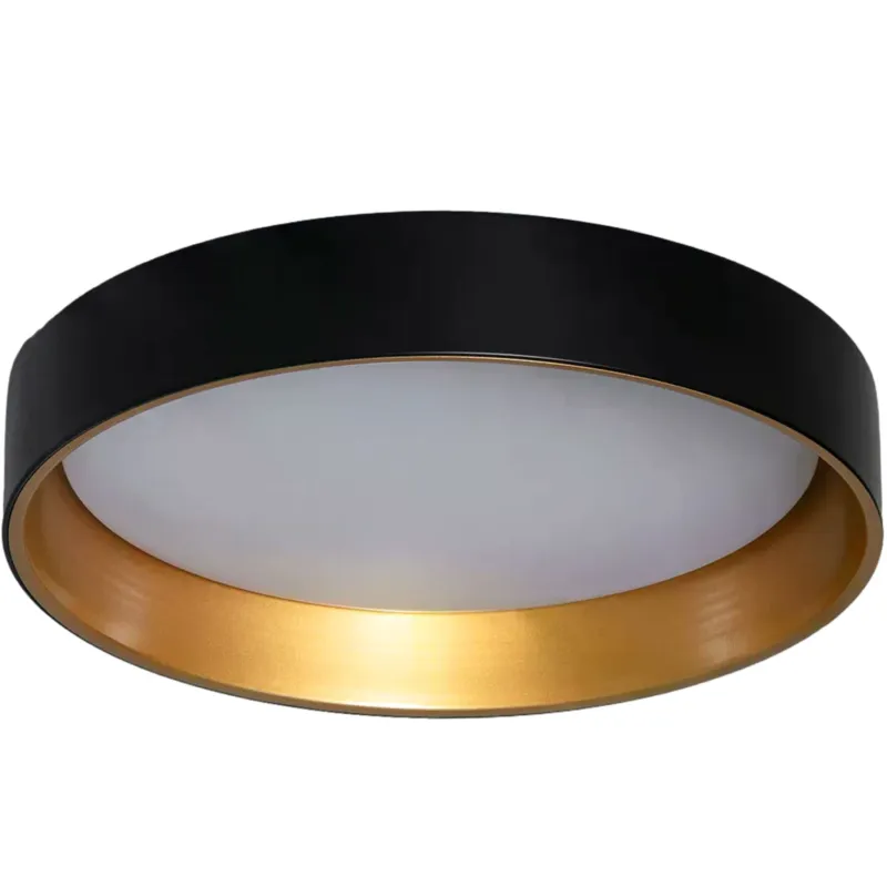 Plafon LED 21W Okrągły Czarno Złoty 45cm 3 Barwy Świecenia CCT Abruzzo Roma Zamów dziś
