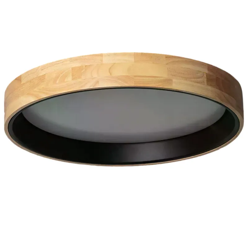 Kup teraz Plafon LED 31W Okrągły 60cm Naturalne Drewno 3 Barwy Świecenia CCT Abruzzo Vero Black