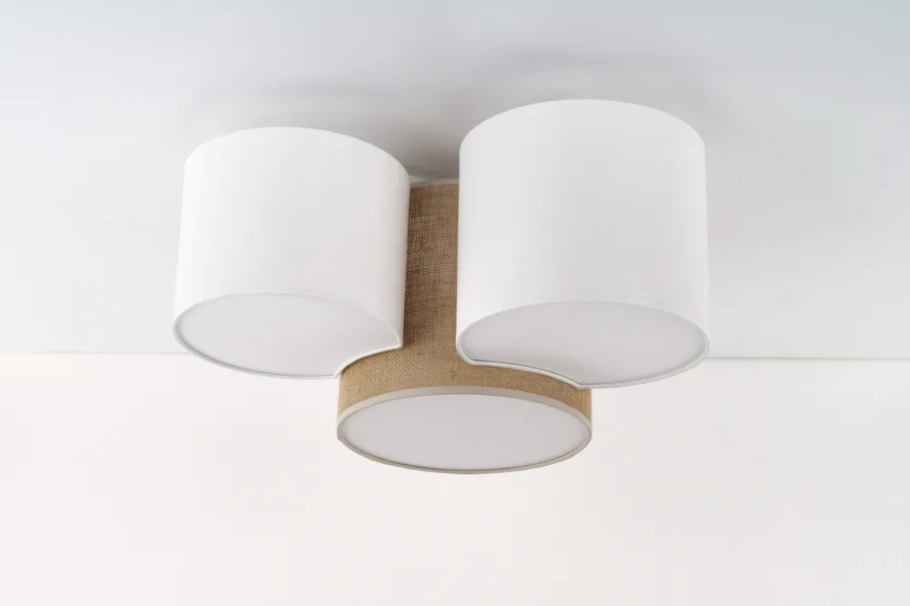 Oferta limitowana Lampa sufitowa Mona Juta Biały 3x E27 - TK Lighting