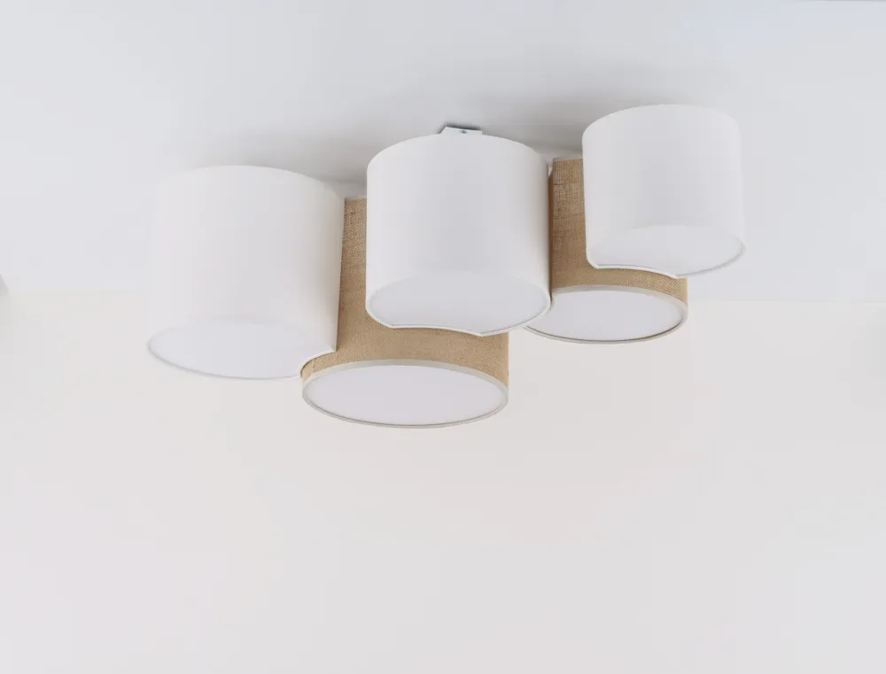 Łatwy zwrot Lampa sufitowa Mona Juta Biały 5x E27 - TK Lighting