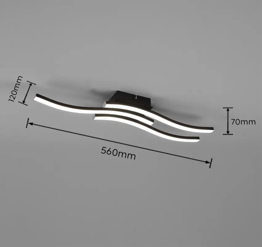 Lampa sufitowa Norve Dl432-62473 czarny mat, biały LED zintegrowany - RL Zniżka