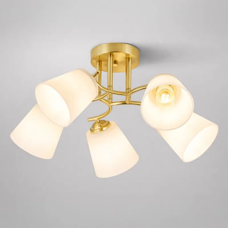 Bezpieczne zakupy Lampa sufitowa Pafos ML2766 złoty E27 - Milagro