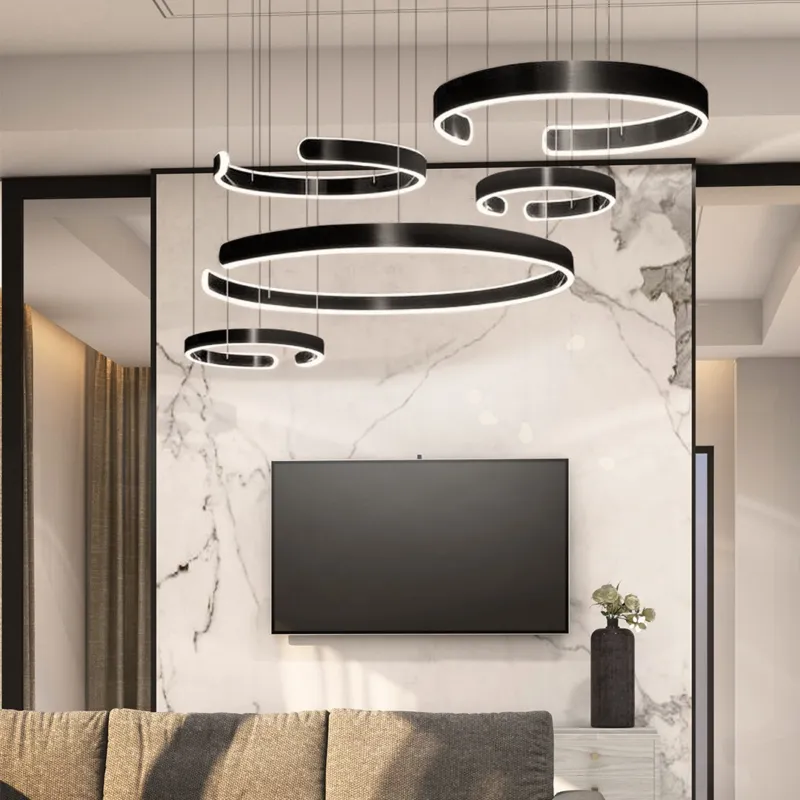 Lampa Wisząca 3D Karta Katalogowa/datasheet Abażura/klosza Czarny 326W - DomenoLED Kup online