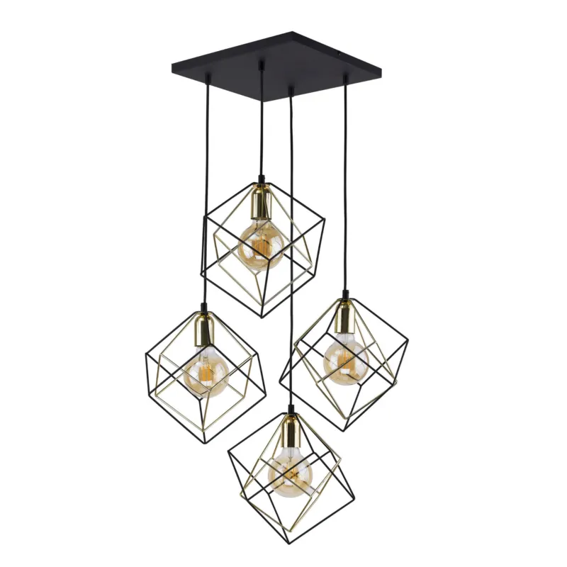 Lampa wisząca Alambre Czarny 4x E27 - TK Lighting Promocja
