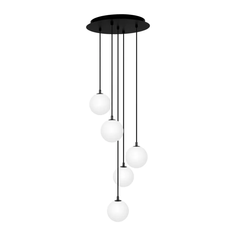 Lampa wisząca ASPEN K-5551 Czarny, biały 5 źr., G9, 10W LED - Kaja Bezpieczne zakupy