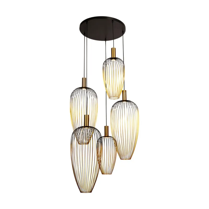 Zamów teraz Lampa wisząca Aurelie złoty i odcienie złota, czarny GU10 (MR11) 21442/15/10 - Lucide
