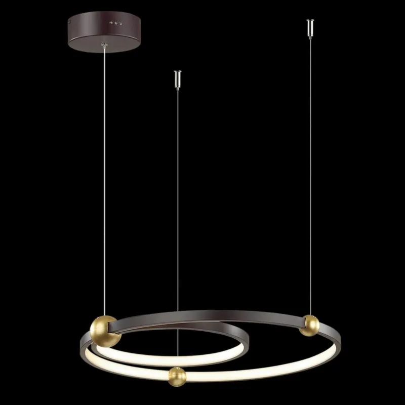 Tani Lampa wisząca Aurora czarny matowy, satynowe złoto 50cm - Altavola