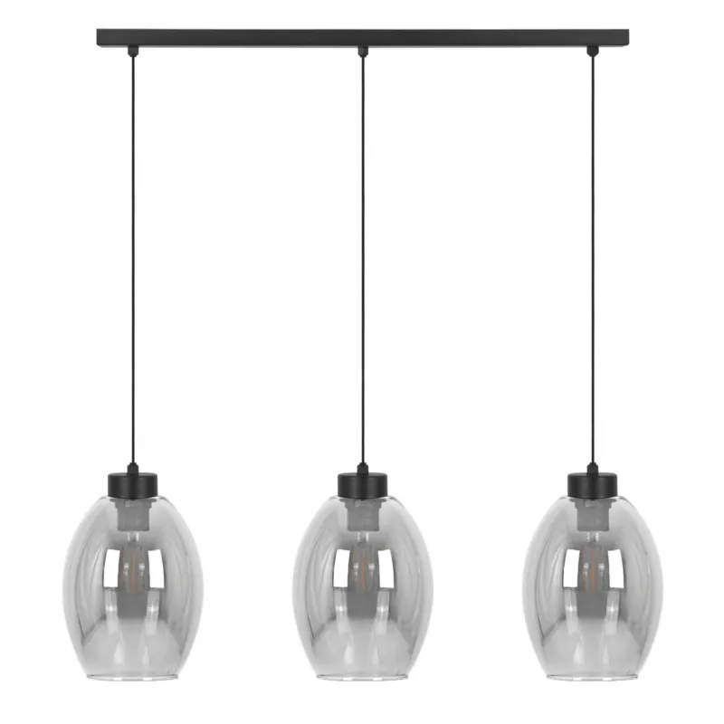Lampa wisząca BALBO K-5721 Dymiony, czarny 3 źr., E27, 15W LED - Kaja Zniżka