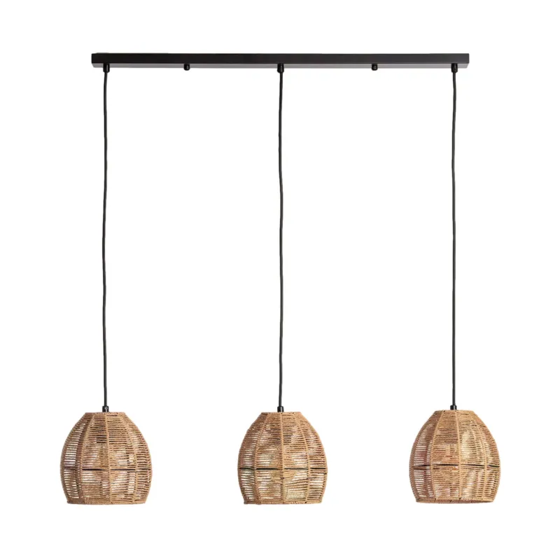 Lampa Wisząca Bohp z Plecionego Papieru Abruzzo Francesca 3xE27 Szybka dostawa