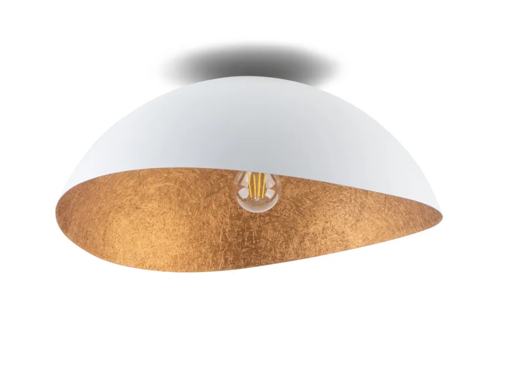 Plafon Solaris M biało-miedziany E27 biały 40619 Sigma Niska cena