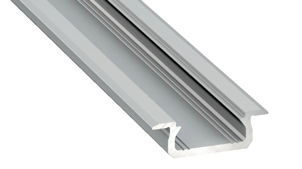 Łatwy zwrot Profil Aluminiowy Srebrny Typ Z 1m + Klosz Mleczny – Eko-Light