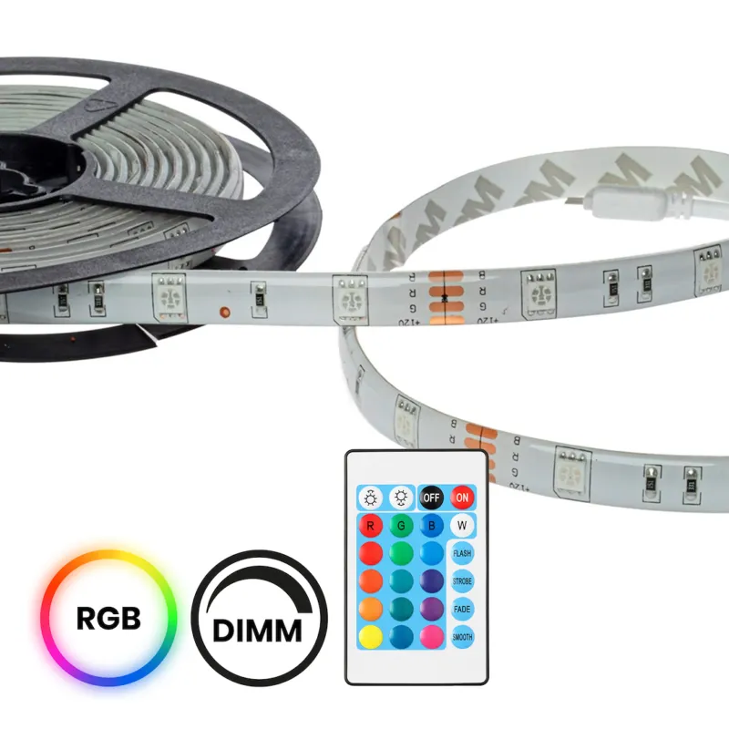 Zestaw LED RGB 5m IP65 Sterownik + Pilot – Eko-Light Hit cenowy