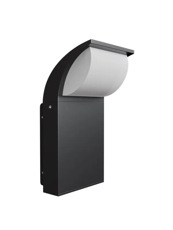 Grafitowy kinkiet zewnętrzny Stock LED IP65 - półokrągły mleczny klosz, 7W - Maytoni Super okazja