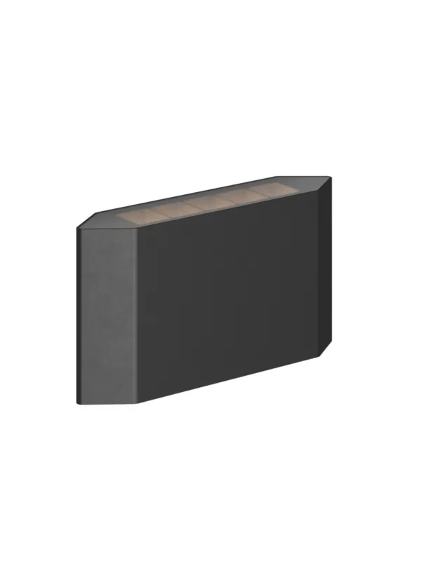 Bezpieczna płatność Kinkiet elewacyjny LED Pull – geometryczny (romb), 5W, 3000K, 300 lm, kąt 35°, IP54, grafitowy