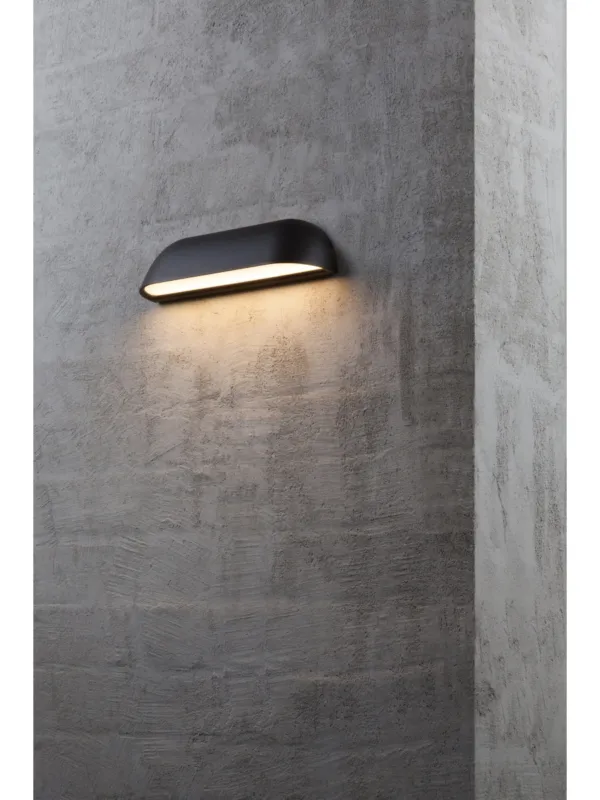 Owalny podłużny kinkiet elewacyjny Front 26 cm czarny LED 3000K 650lm IP44 - Nordlux Wyjątkowa oferta