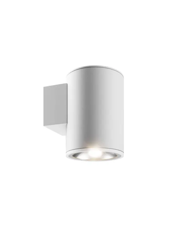 Biały kinkiet zewnętrzny Shim LED IP65 - minimalistyczna cylindricalna tuba 3000K 350lm Do wyczerpania zapasów