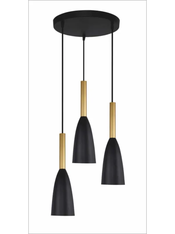 Solin 3 lampa wisząca talerz czarno/złota LP-181/3P BK/GD Sprawdź teraz