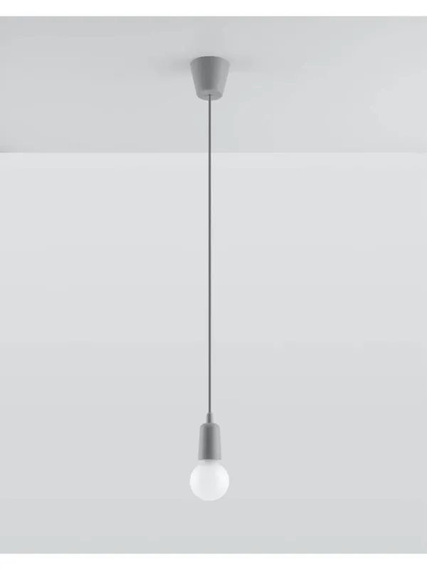 Dostępne od ręki Lampa wisząca DIEGO 1 szara