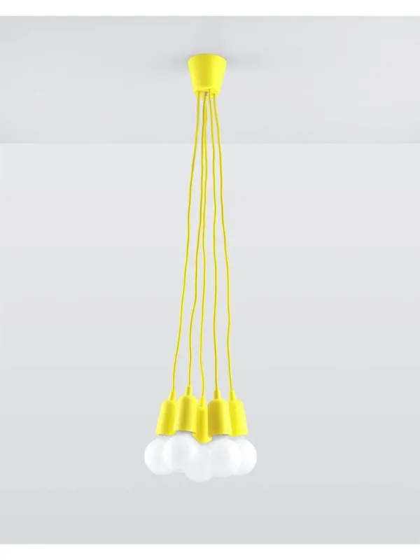 Wybór klientów Lampa wisząca DIEGO 5 żółta