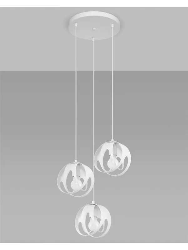 Lampa wisząca TULOS 3P biała Bezpieczne zakupy