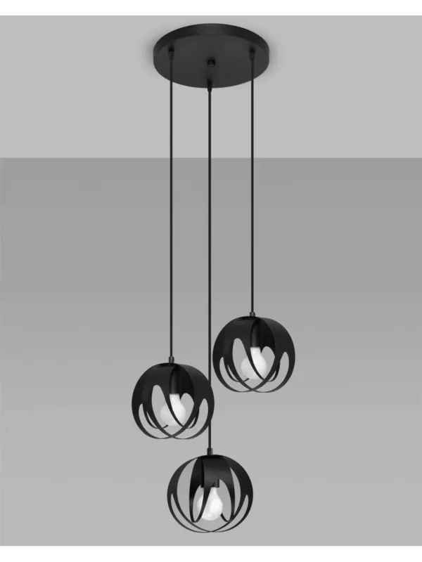 Lampa wisząca TULOS 3P czarna Zamów dziś