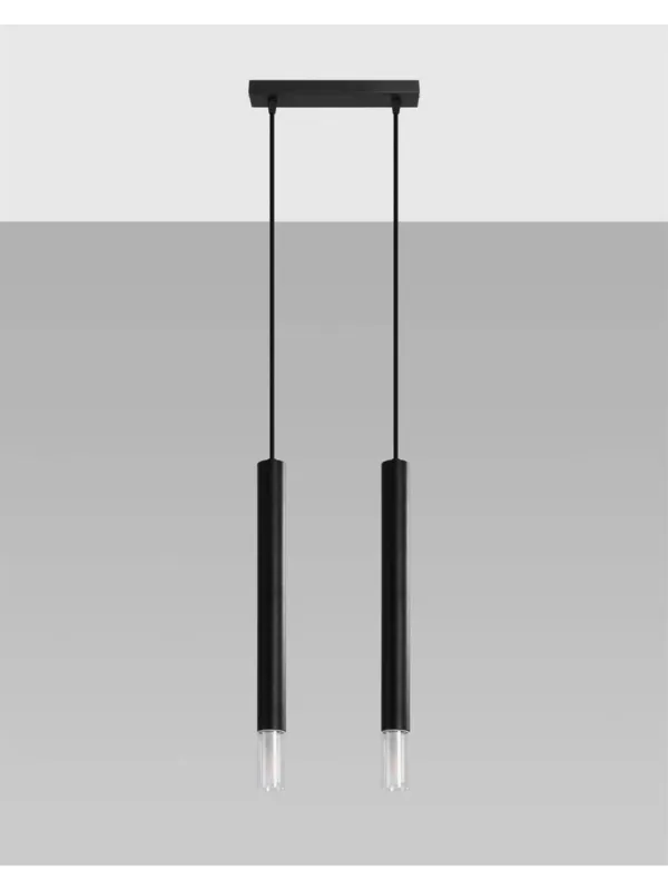 Lampa wisząca WEZYR 2 czarna Oferta limitowana