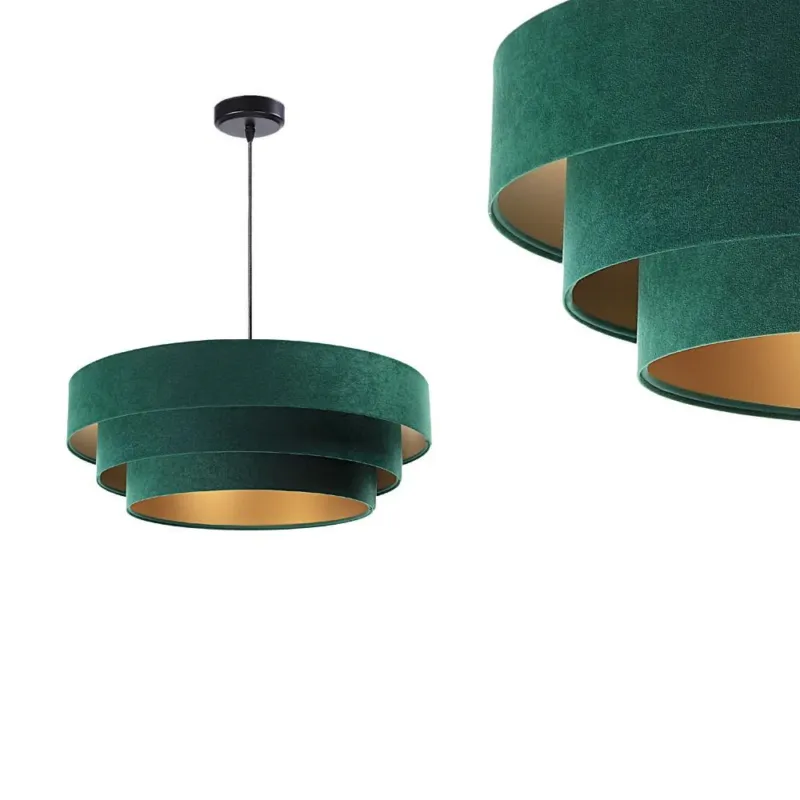 Welurowa lampa 60cm - abażur do salonu sypialni 1xE27 (Trinity 003) ręcznie robiony Oferta czasowa