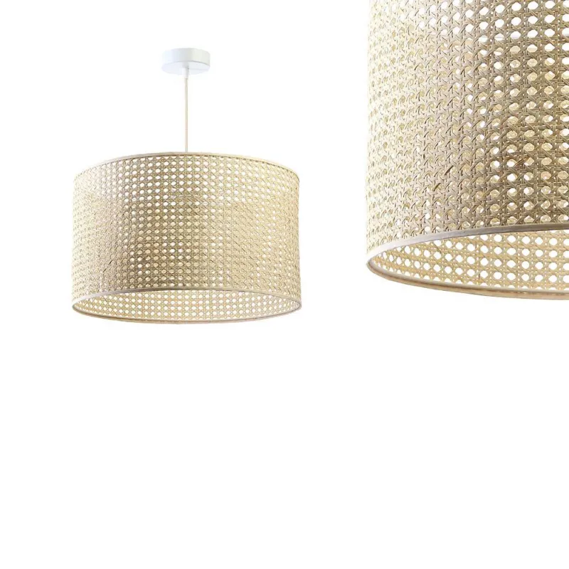 Ekspresowa dostawa Lampa rattanowa wisząca w stylu boho 50/60cm - do salonu sypialni (Rotang-006, 1xE27) ręcznie robiona