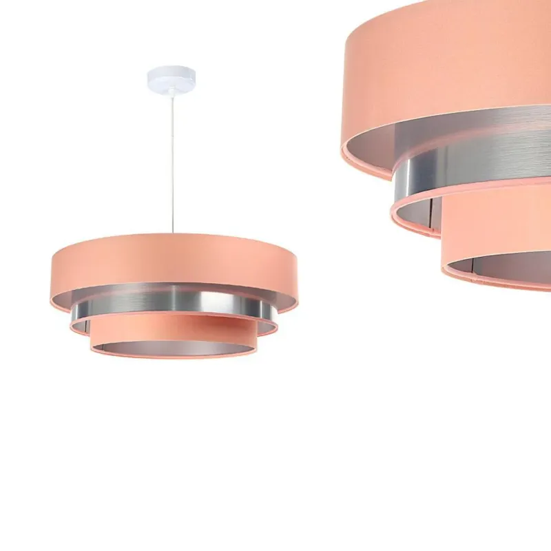 Satynowa lampa 60cm - abażur do salonu sypialni 1xE27 (Trinity 092) ręcznie robiony Bezpieczne zakupy