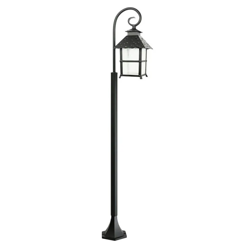 Klasyczna latarnia, czarna lampa zewnętrzna ogrodowa (stojąca 146/116/86cm, 1x E27) SU-MA (Cadiz) Wyprzedaż