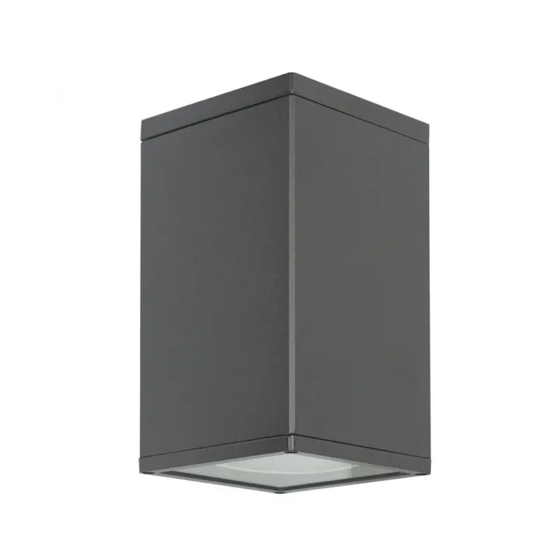 Tylko dziś Lampa zewnętrzna sufitowa (grafitowa/czarna/szara) (tuba kwadrat spot 21cm, 1x E27) SU-MA (Adela) 8003