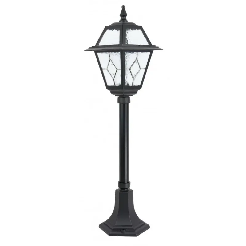 Czarna latarnia - Witraż, stojąca lampa 80/110/160cm zewnętrzna ogrodowa (1x E27) SU-MA Premium