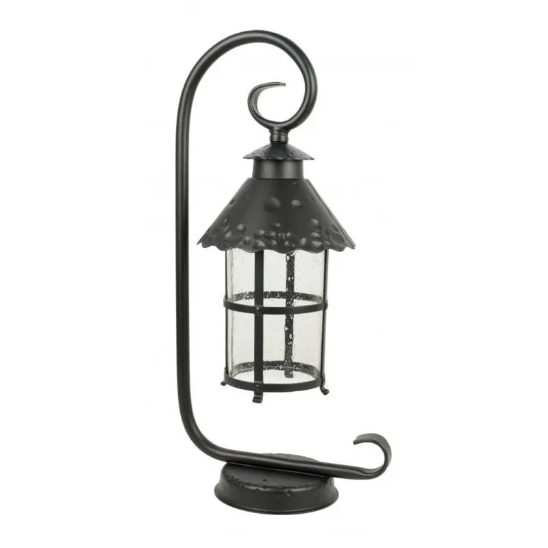 Czarna klasyczna latarnia ogrodowa - lampa zewnętrzna stojąca 54cm (1x E27) SU-MA (Toledo) Wyprzedaż