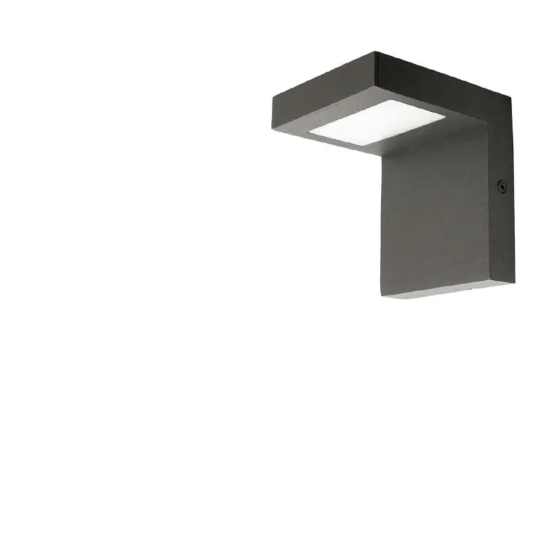 Szybka dostawa Płaski kinkiet LED 10W - nowoczesna lampa ścienna ogrodowa zewnętrzna grafit, SU-MA (Karo)