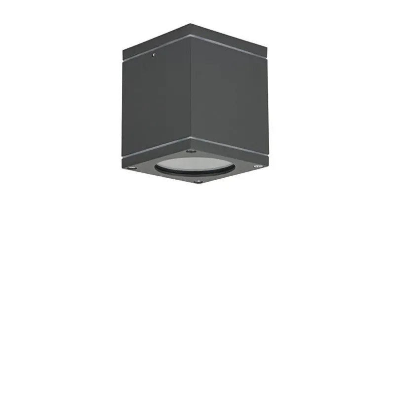 Hit cenowy Lampa zewnętrzna sufitowa grafit (tuba kwadrat spot 9,5cm, 1x GU10) SU-MA (Midi) 1458