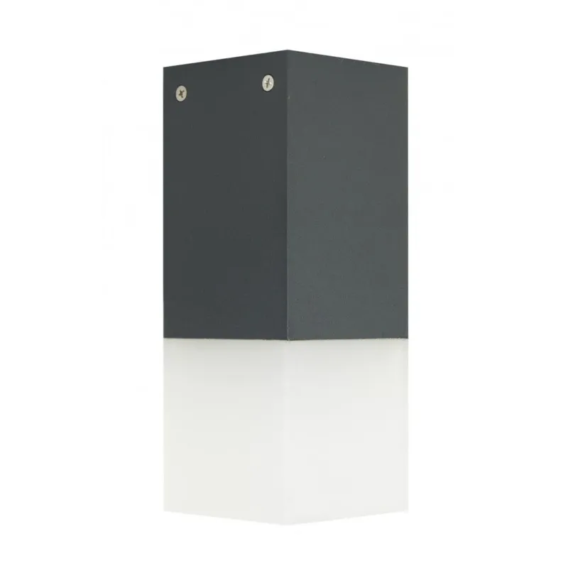 Lampa ogrodowa sufitowa zewnętrzna (grafit/czarny/szary) (20,5cm 1x E27) SU-MA (cube) Premium