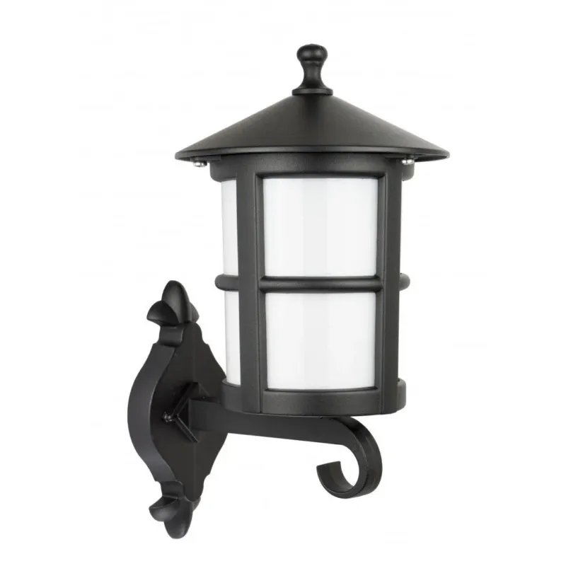Ostatnie sztuki Ogrodowa latarnia Cordoba - SU-MA, czarna zewnętrzna lampa (kinkiet w górę 1xE27)