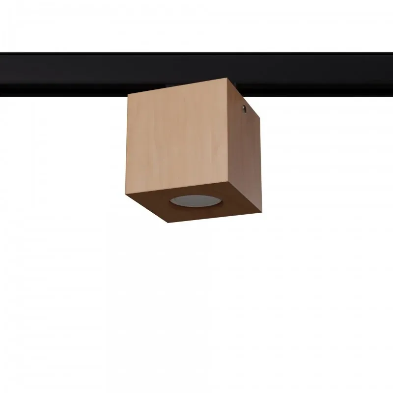Ostatnia szansa Plafon QUAD naturalne drewno GU10 B