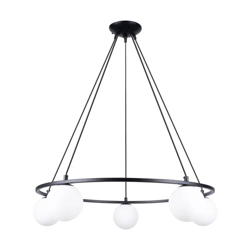 Wyprzedaż Czarny żyrandol YOLI 5 G9 SL.1214 Sollux lighting