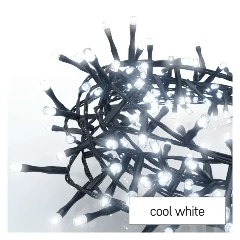 Choinkowe światełka barwa zimna Classic Cluster jeżyk 300LED 6m IP44 timer D4BC04 EMOS Łatwy zwrot